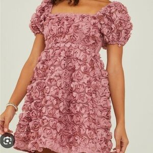 Altar'd State Pink Textured Dress